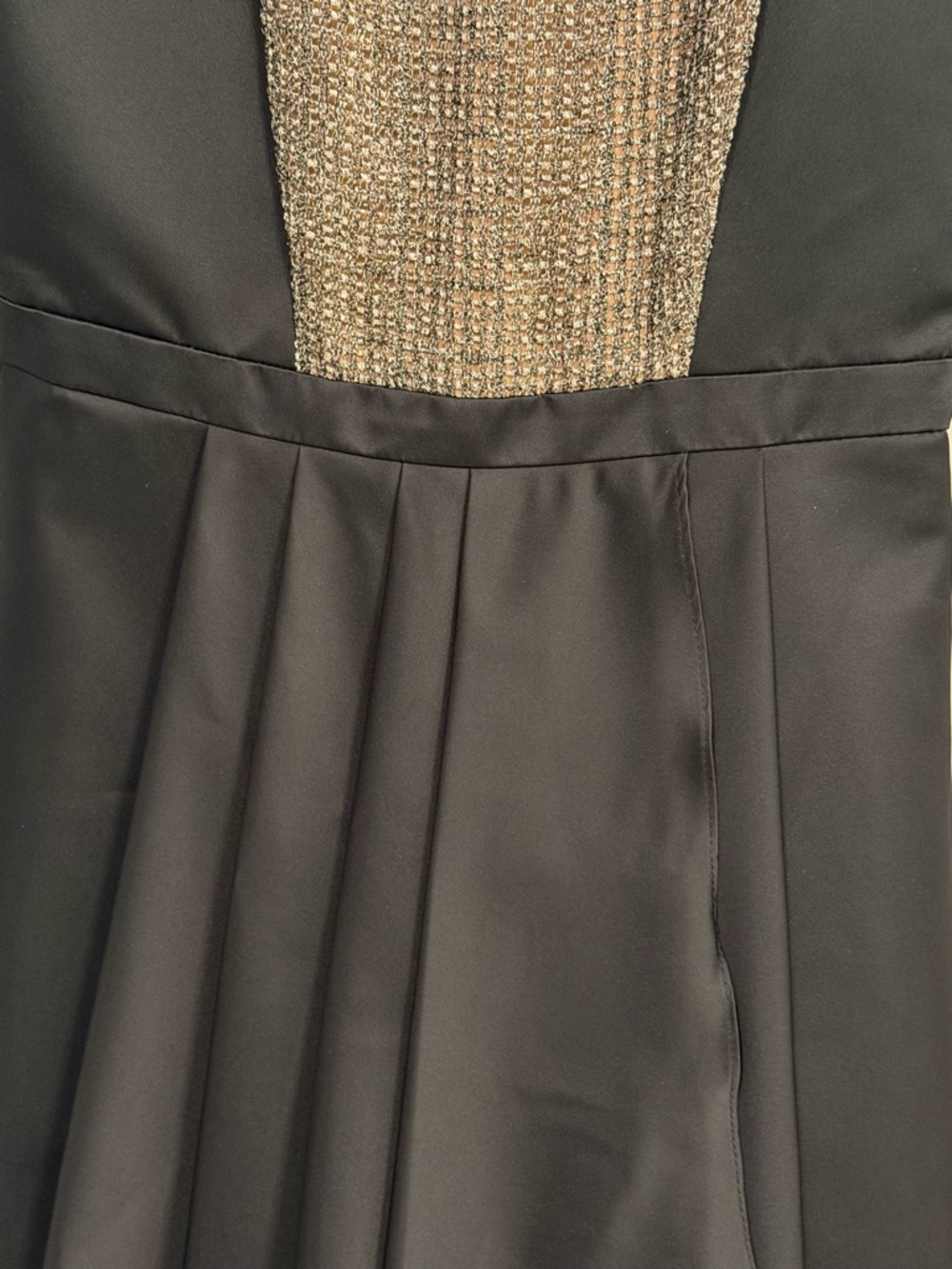 CARMEN MARC VALVO High Low Black and Gold Dress Unique 4 - Picture 11 of 12
